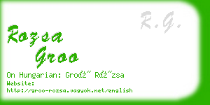 rozsa groo business card